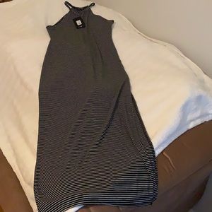 Black and White Striped Fashion Nova Maxi Dress